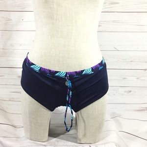 Panache size L size 14 blue bikini bottom swimwear